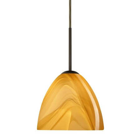 Besa Lighting Besa Sasha Pendant Bronze Honey 1x50W B10 Med 1BC-7572HN-MED-BR